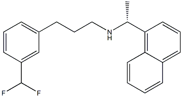 (알파R)-N-[3-[3-(디플루오로메틸)페닐]프로필]-알파-메틸-1-나프탈렌메탄아민 구조식 이미지