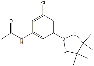 N-(3-chloro-5-(4,4,5,5-tetramethyl-1,3,2-dioxaborolan-2-yl)phenyl)acetamide 구조식 이미지