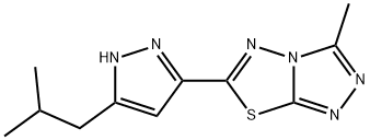 3-methyl-6-[5-(2-methylpropyl)-1H-pyrazol-3-yl][1,2,4]triazolo[3,4-b][1,3,4]thiadiazole Structure
