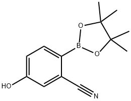 5-hydroxy-2-(4,4,5,5-tetramethyl-1,3,2-dioxaborolan-2-yl)benzonitrile Structure