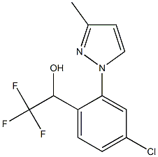 1-(4-Chloro-2-(3-methyl-1H-pyrazol-1-yl)phenyl)-2,2,2-trifluoroethanol 구조식 이미지
