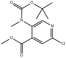 Methyl 5-((Tert-Butoxycarbonyl)(Methyl)Amino)-2-Chloroisonicotinate 구조식 이미지