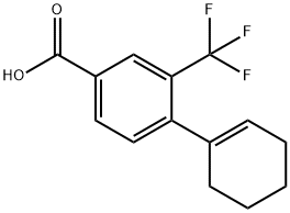 4-(cyclohex-1-en-1-yl)-3-(trifluoromethyl)benzoic acid 구조식 이미지