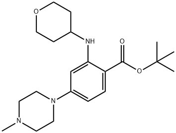 4-(4-methylpiperazin-1-yl)-2-[(tetrahydropyran-4-yl)amino]benzoic acid tert-butyl ester 구조식 이미지