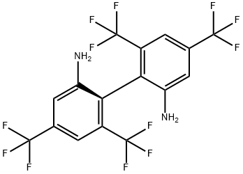 (1R)-4,4',6,6'-tetrakis(trifluoromethyl)-[1,1'-Biphenyl]-2,2'-diamine 구조식 이미지