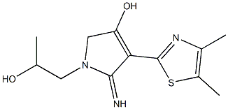 4-(4,5-dimethylthiazol-2-yl)-1-(2-hydroxypropyl)-5-imino-2,5-dihydro-1H-pyrrol-3-ol Structure