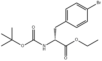 Boc-4-bromo-D-phenylalanine ethyl ester Structure