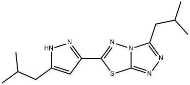 3-(2-methylpropyl)-6-[5-(2-methylpropyl)-1H-pyrazol-3-yl][1,2,4]triazolo[3,4-b][1,3,4]thiadiazole Structure