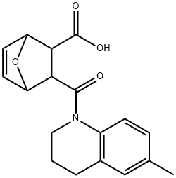 3-(6-methyl-1,2,3,4-tetrahydroquinoline-1-carbonyl)-7-oxabicyclo[2.2.1]hept-5-ene-2-carboxylic acid 구조식 이미지