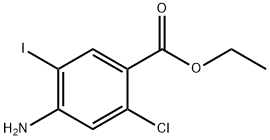 ethyl 4-amino-2-chloro-5-iodobenzoate 구조식 이미지