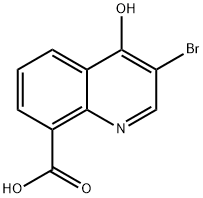 3-Bromo-4-hydroxy-quinoline-8-carboxylic acid 구조식 이미지