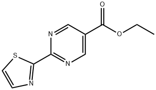 ethyl 2-(thiazol-2-yl)pyrimidine-5-carboxylate 구조식 이미지