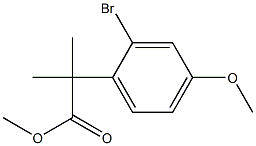 Methyl 2-(2-bromo-4-methoxyphenyl)-2-methylpropanoate 구조식 이미지