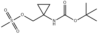 (1-((tert-Butoxycarbonyl)amino)cyclopropyl)methyl methanesulfonate 구조식 이미지