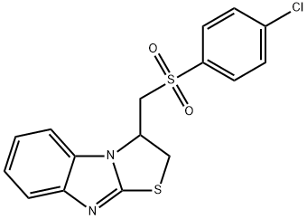 3-{[(4-chlorophenyl)sulfonyl]methyl}-2,3-dihydro[1,3]thiazolo[3,2-a]benzimidazole 구조식 이미지