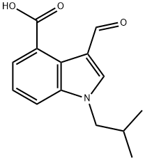 3-Formyl-1-isobutyl-1H-indole-4-carboxylic acid Structure