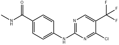 4-(4-chloro-5-(trifluoromethyl)pyrimidin-2-ylamino)-N-methylbenzamide Structure