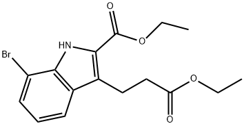 ethyl 7-bromo-3-(3-ethoxy-3-oxopropyl)-1H-indole-2-carboxylate Structure