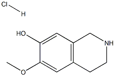 7-Isoquinolinol,1,2,3,4-tetrahydro-6-methoxy-,hydrochloride Structure