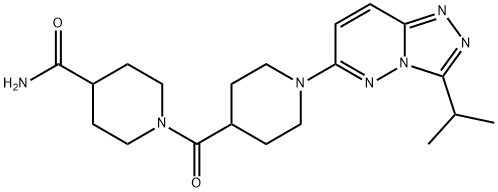 1-({1-[3-(propan-2-yl)[1,2,4]triazolo[4,3-b]pyridazin-6-yl]piperidin-4-yl}carbonyl)piperidine-4-carboxamide 구조식 이미지