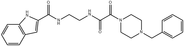 N-(2-{[(4-benzylpiperazin-1-yl)(oxo)acetyl]amino}ethyl)-1H-indole-2-carboxamide Structure