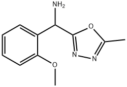 C-(2-Methoxy-phenyl)-C-(5-methyl-[1,3,4]oxadiazol-2-yl)-methylamine Structure