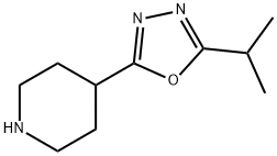 4-(5-isopropyl-1,3,4-oxadiazol-2-yl)piperidine 구조식 이미지