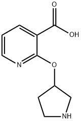 2-(Pyrrolidin-3-yloxy)nicotinic acid 구조식 이미지