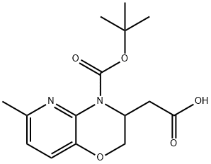 4-Boc-3-carboxymethyl-6-methyl-2,3-dihydro-pyrido[3,2-b][1,4]oxazine Structure