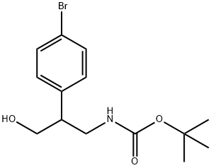 tert-butyl 2-(4-bromophenyl)-3-hydroxypropylcarbamate Structure