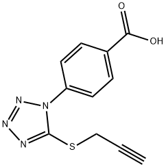 4-[5-(2-propynylsulfanyl)-1H-tetraazol-1-yl]benzoic acid Structure