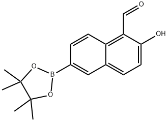 2-hydroxy-6-(4,4,5,5-tetramethyl-1,3,2-dioxaborolan-2-yl)-1-naphthaldehyde Structure