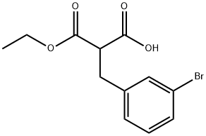 2-(3-bromobenzyl)-3-ethoxy-3-oxopropanoic acid 구조식 이미지