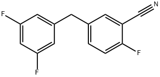 5-(3,5-difluorobenzyl)-2-fluorobenzonitrile Structure