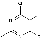 4,6-dichloro-5-iodo-2-methylpyrimidine 구조식 이미지