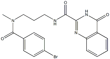 N-{3-[(4-bromobenzoyl)(methyl)amino]propyl}-4-oxo-3,4-dihydro-2-quinazolinecarboxamide Structure