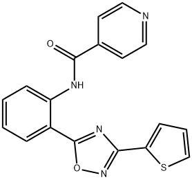 N-{2-[3-(thiophen-2-yl)-1,2,4-oxadiazol-5-yl]phenyl}pyridine-4-carboxamide Structure