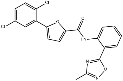 5-(2,5-dichlorophenyl)-N-[2-(3-methyl-1,2,4-oxadiazol-5-yl)phenyl]-2-furamide Structure