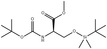 (R)-Methyl 2-((Tert-Butoxycarbonyl)Amino)-3-((Tert-Butyldimethylsilyl)Oxy)Propanoate Structure