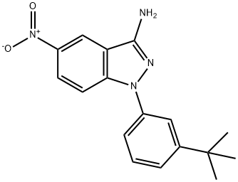 1-(3-(tert-Butyl)phenyl)-5-nitro-1H-indazol-3-amine Structure