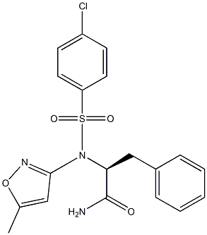 Nalpha-[(4-chlorophenyl)sulfonyl]-N-(5-methyl-1,2-oxazol-3-yl)-L-phenylalaninamide Structure
