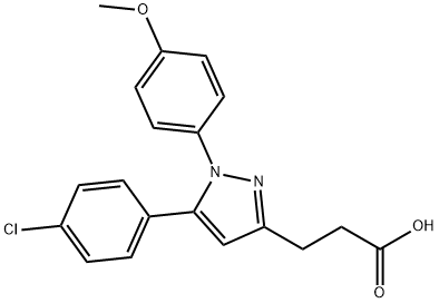 3-(5-(4-chlorophenyl)-1-(4-methoxyphenyl)-1H-pyrazol-3-yl)propanoic acid Structure