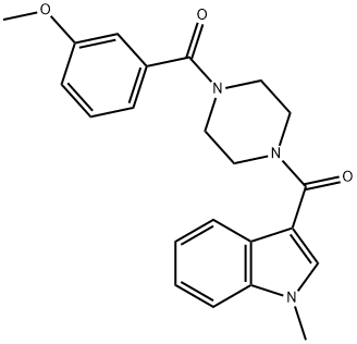(3-methoxyphenyl){4-[(1-methyl-1H-indol-3-yl)carbonyl]piperazin-1-yl}methanone 구조식 이미지