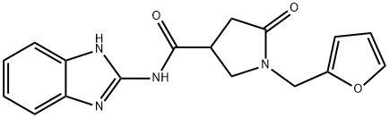 N-(1,3-dihydro-2H-benzimidazol-2-ylidene)-1-(furan-2-ylmethyl)-5-oxopyrrolidine-3-carboxamide Structure