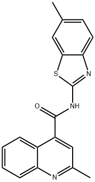 2-methyl-N-[(2Z)-6-methyl-1,3-benzothiazol-2(3H)-ylidene]quinoline-4-carboxamide Structure