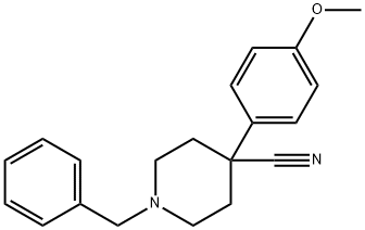 1-Benzyl-4-(4-Methoxyphenyl)Piperidine-4-Carbonitrile 구조식 이미지