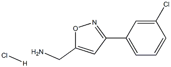 C-[3-(3-Chloro-phenyl)-isoxazol-5-yl]-methylamine hydrochloride 구조식 이미지