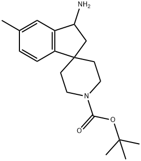 Tert-Butyl 3-Amino-5-Methyl-2,3-Dihydrospiro[Indene-1,4'-Piperidine]-1'-Carboxylate 구조식 이미지