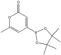 6-methyl-4-(4,4,5,5-tetramethyl-1,3,2-dioxaborolan-2-yl)-2H-pyran-2-one Structure