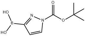 1-(Tert-Butoxycarbonyl)-1H-pyrazol-3-yl-Boronic acid 구조식 이미지